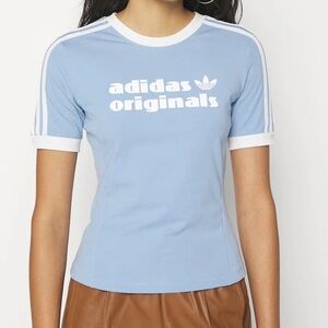 Adidas Originals Women's Light Blue Tee